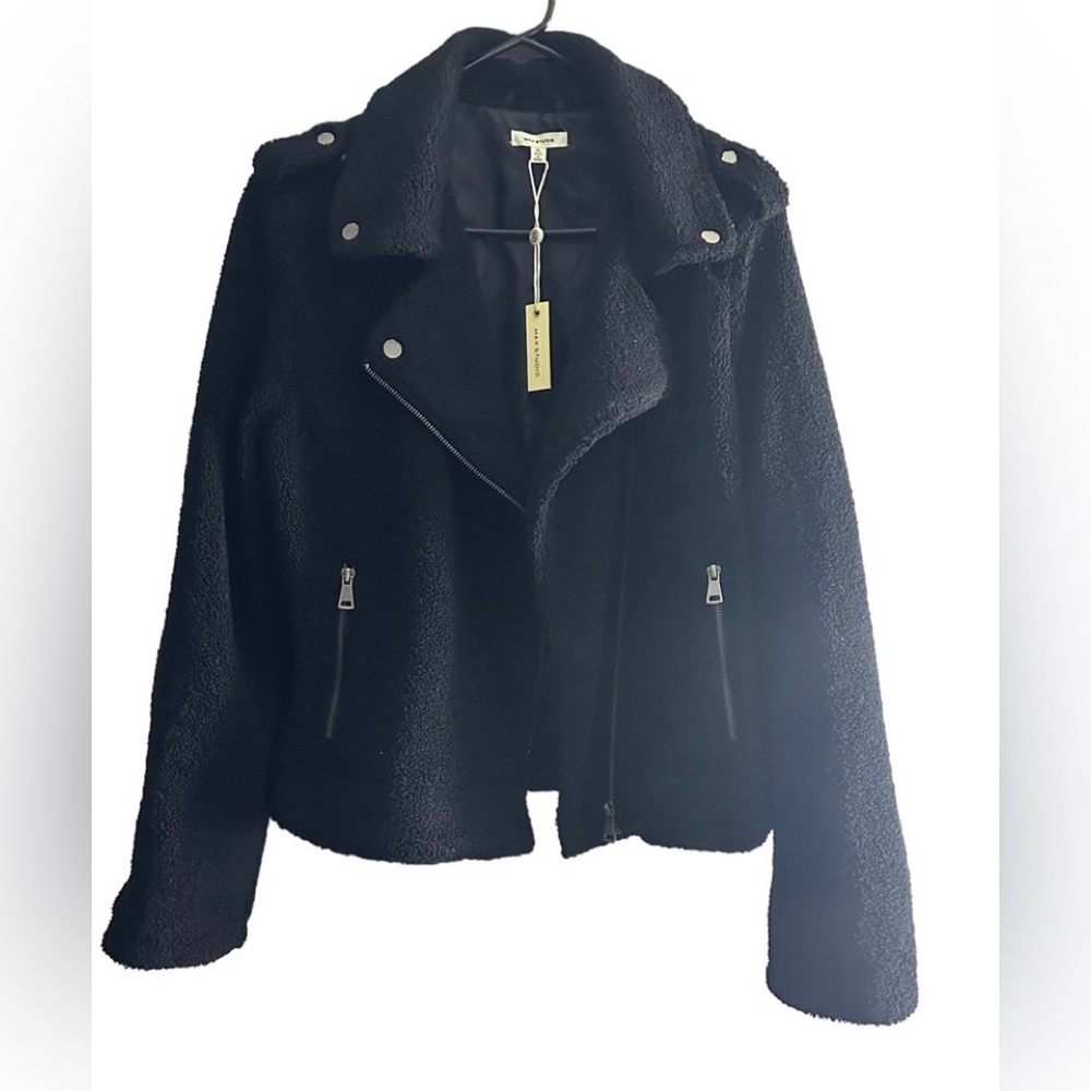 Max Studio Sherpa motto jacket